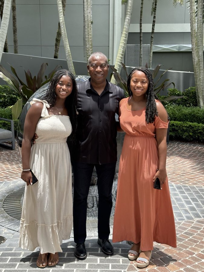 Spencer L. Rozier with his family outside in West Palm Beach